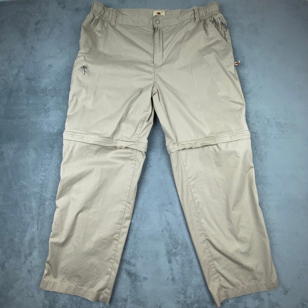 Dakota Grizzly Mens XL Convertible Hiking Pants Khaki Tan Zip Off Cargo
